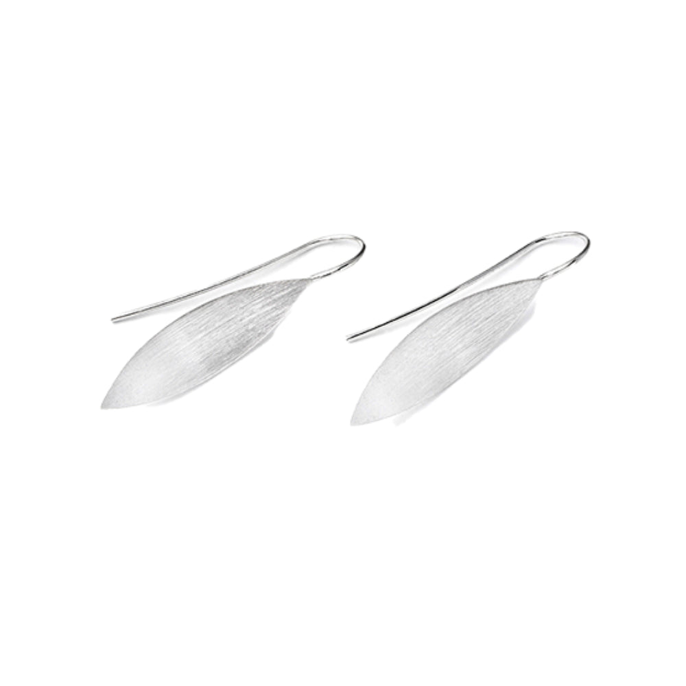 Kelim Sterling Silver Leaf Earrings