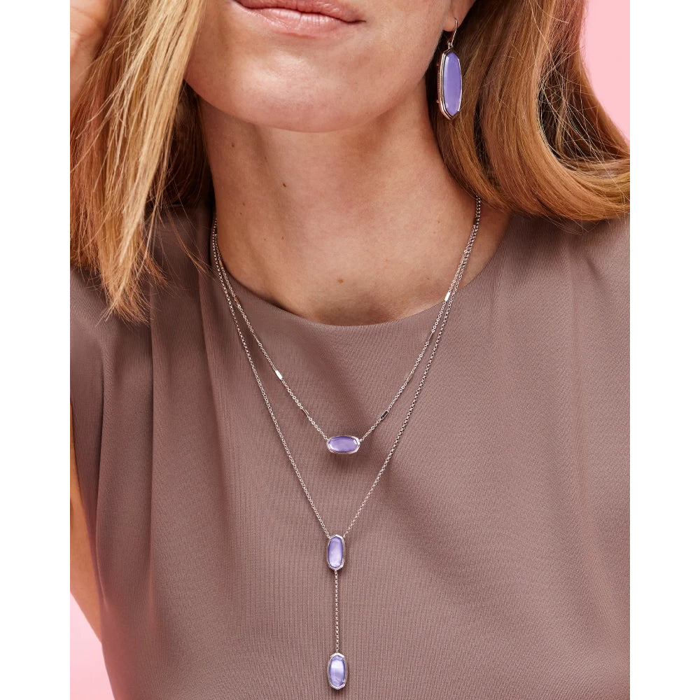 Kendra Scott Ari Heart Short Necklace in Purple | Lyst