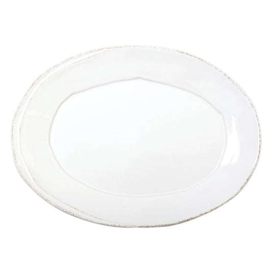 Vietri Lastra White Small Oval Platter in Gift Box
