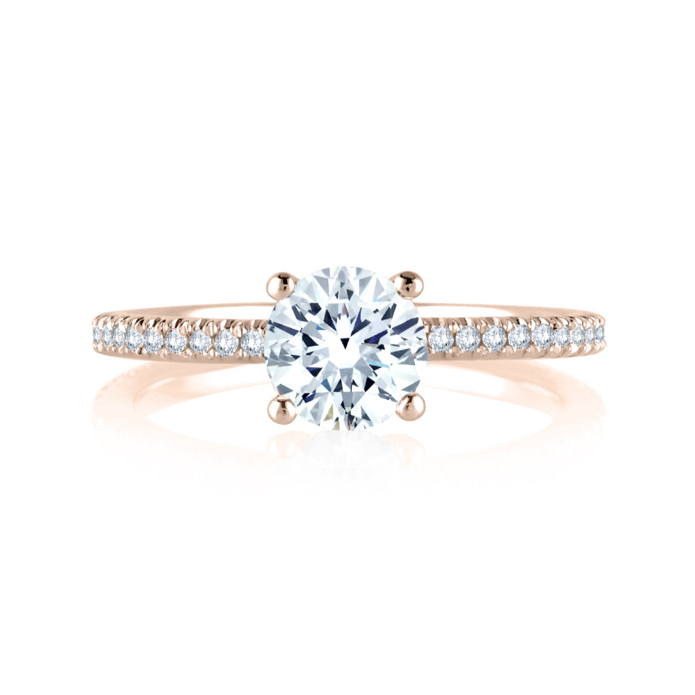 A. JAFFE Classic Micro Pave Engagement Ring
