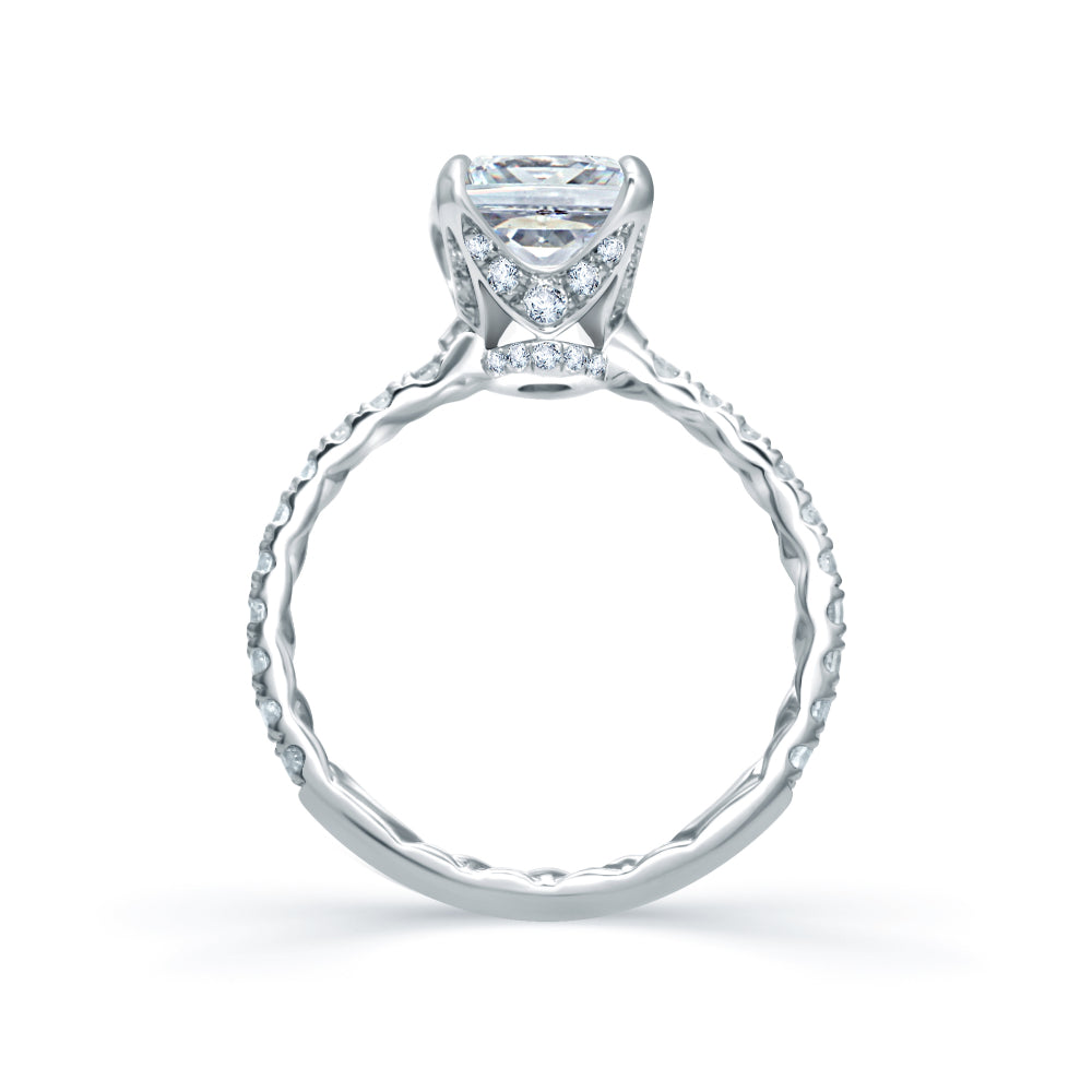 A. JAFFE Quilted French Pavé Engagement Ring