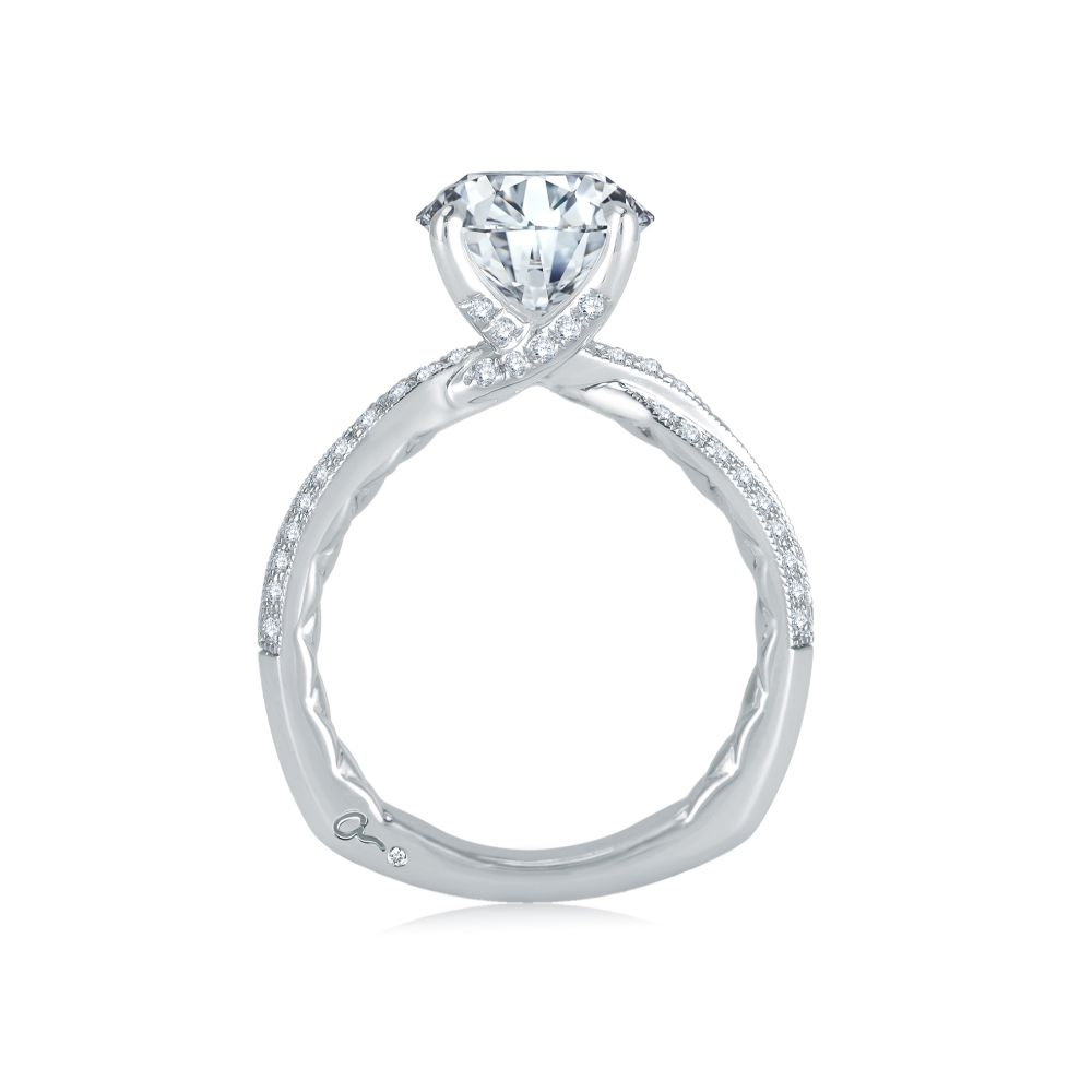 A. JAFFE Crossover Shank Engagement Ring