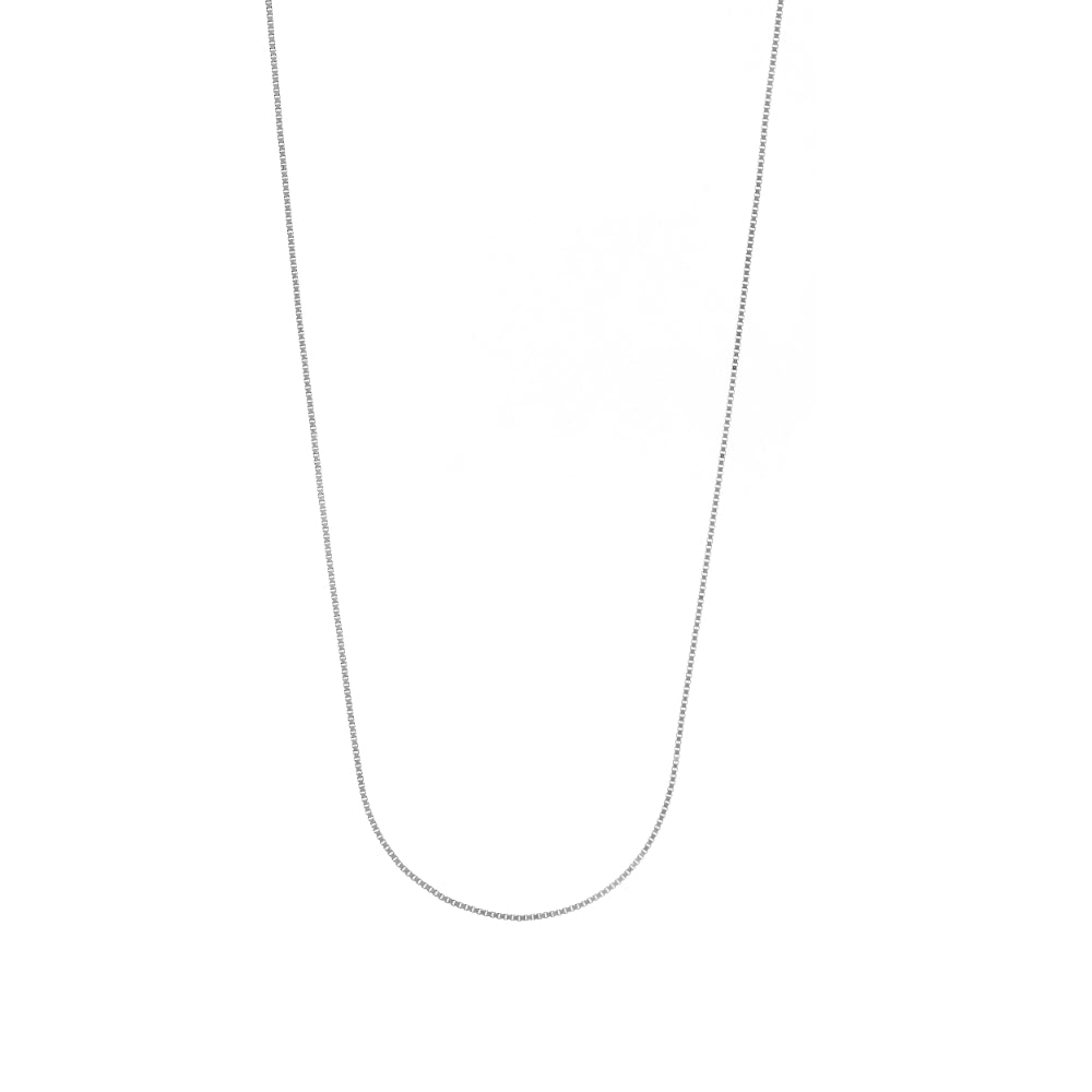 Sterling Silver Box Chain, 20-22 Inches