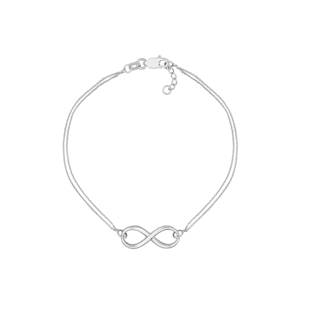 Sterling Silver Infinity Symbol Bracelet, 7.5"