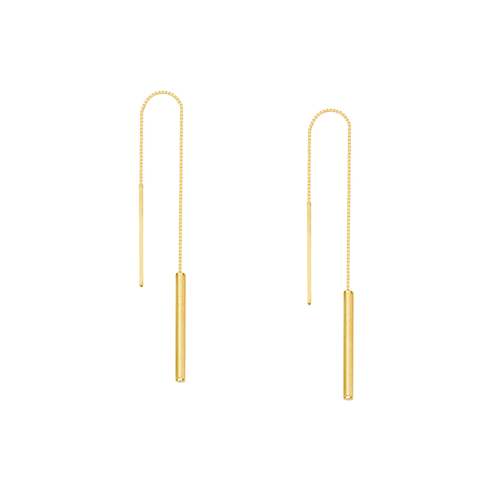 14k Gold Dangling Threader Earrings