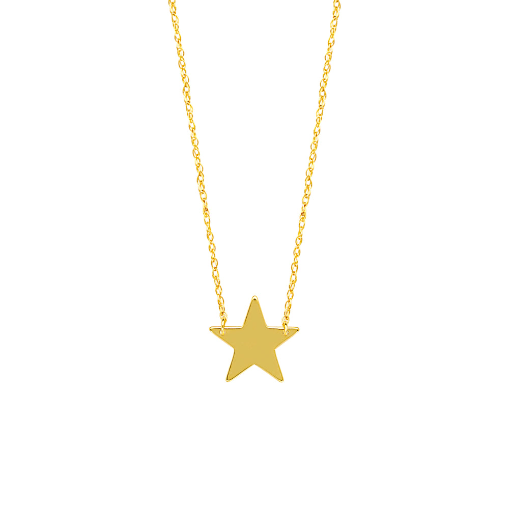14k Gold Mini Star Necklace