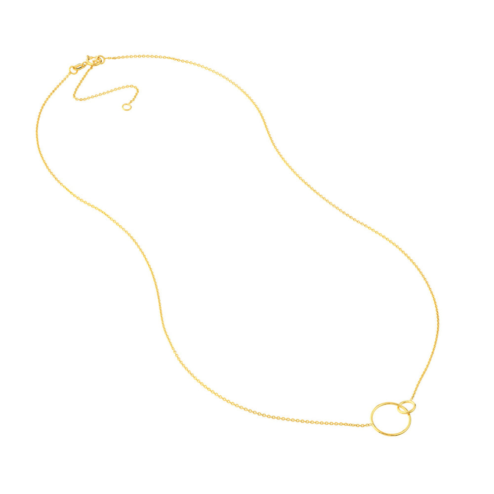 14k Gold Interlocking Circles Necklace