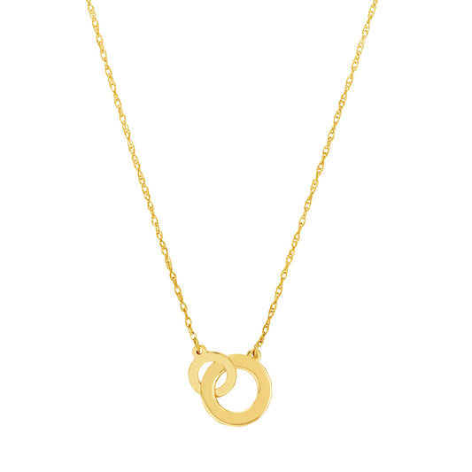14k Gold Interlocked Circles Necklace