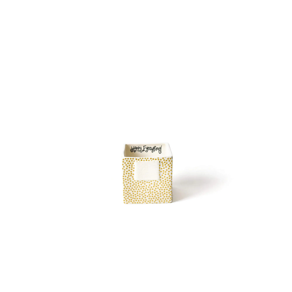 Happy Everything Gold Small Dot Mini Nesting Cube- Small
