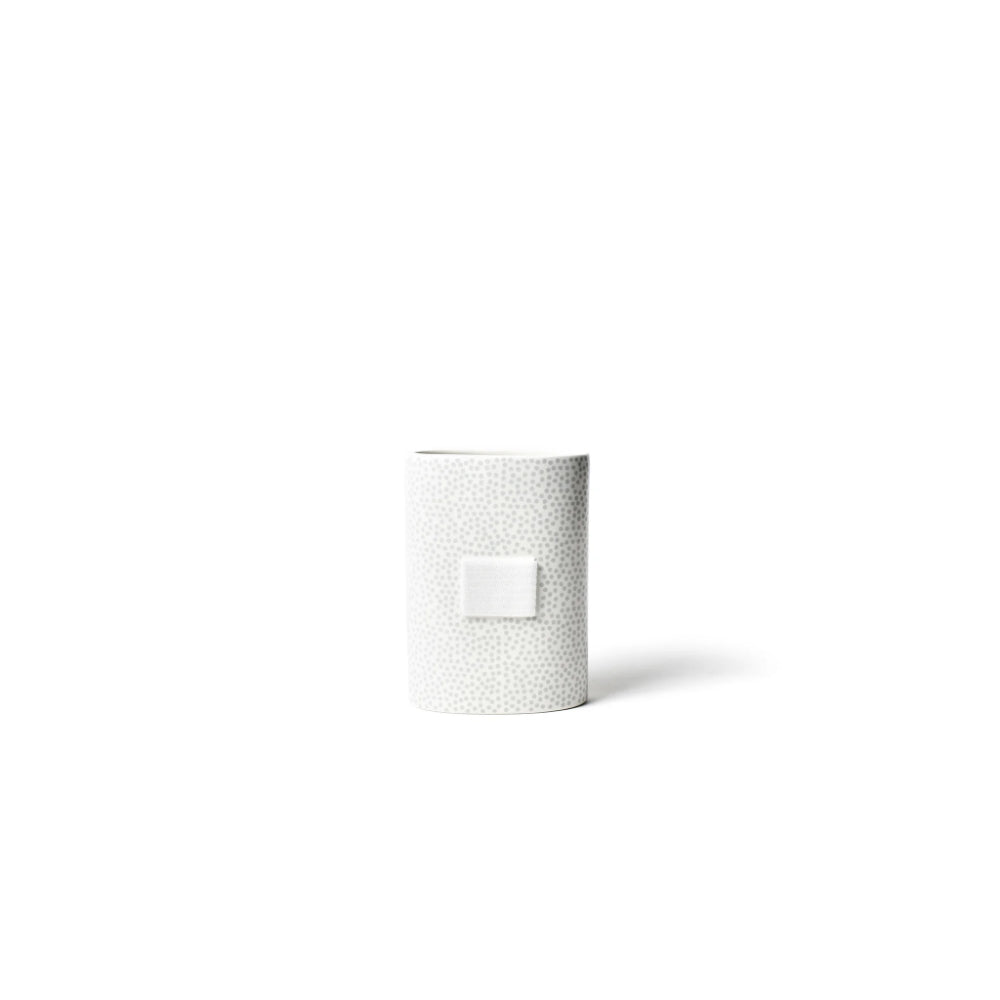 Happy Everything Stone Small Dot Mini Oval Vase
