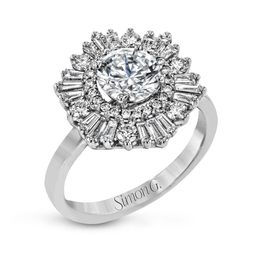 Simon G. Round-Cut Halo Engagement Ring