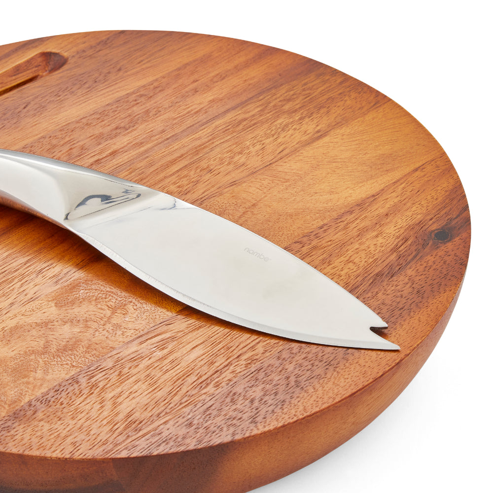 Nambé Harmony Cheese Board w/ Knife