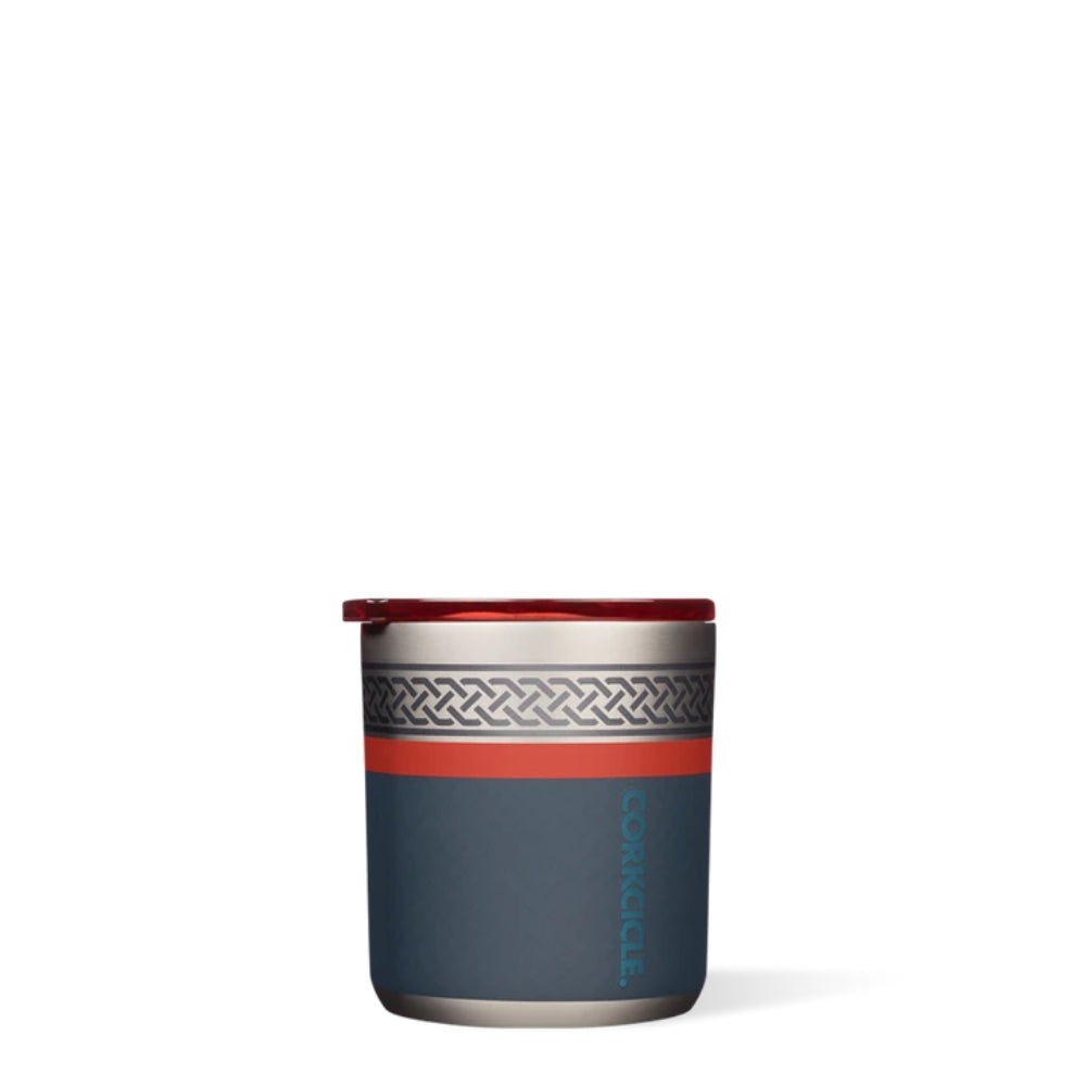 Marvel Thor themed grey, orange & silver 12oz Buzz Cup on a white backround. 