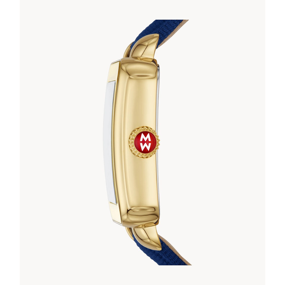 Michele Deco Sport Gold-Tone Blue #tide ocean material® Watch - Wave Pattern