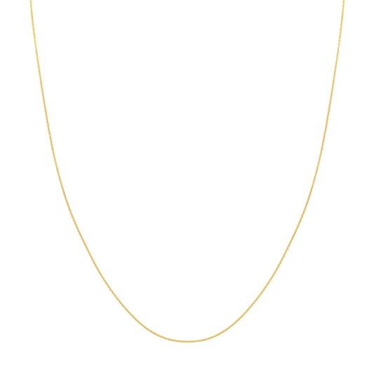 14k Gold Diamond-Cut .8mm Cable Chain