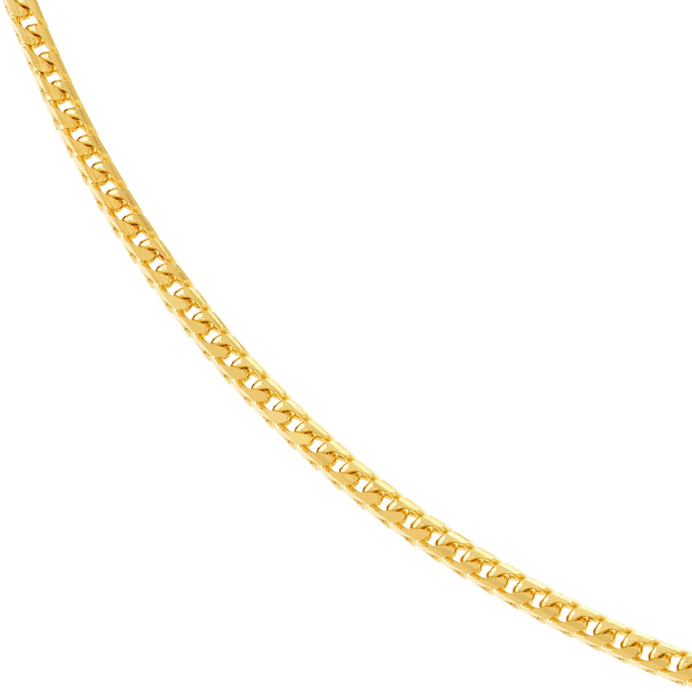 14kt Yellow Gold 1.55mm Franco Chain