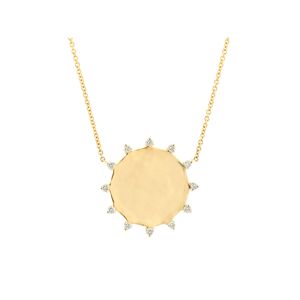 Rachel Reid 14k Diamond Sun Necklace