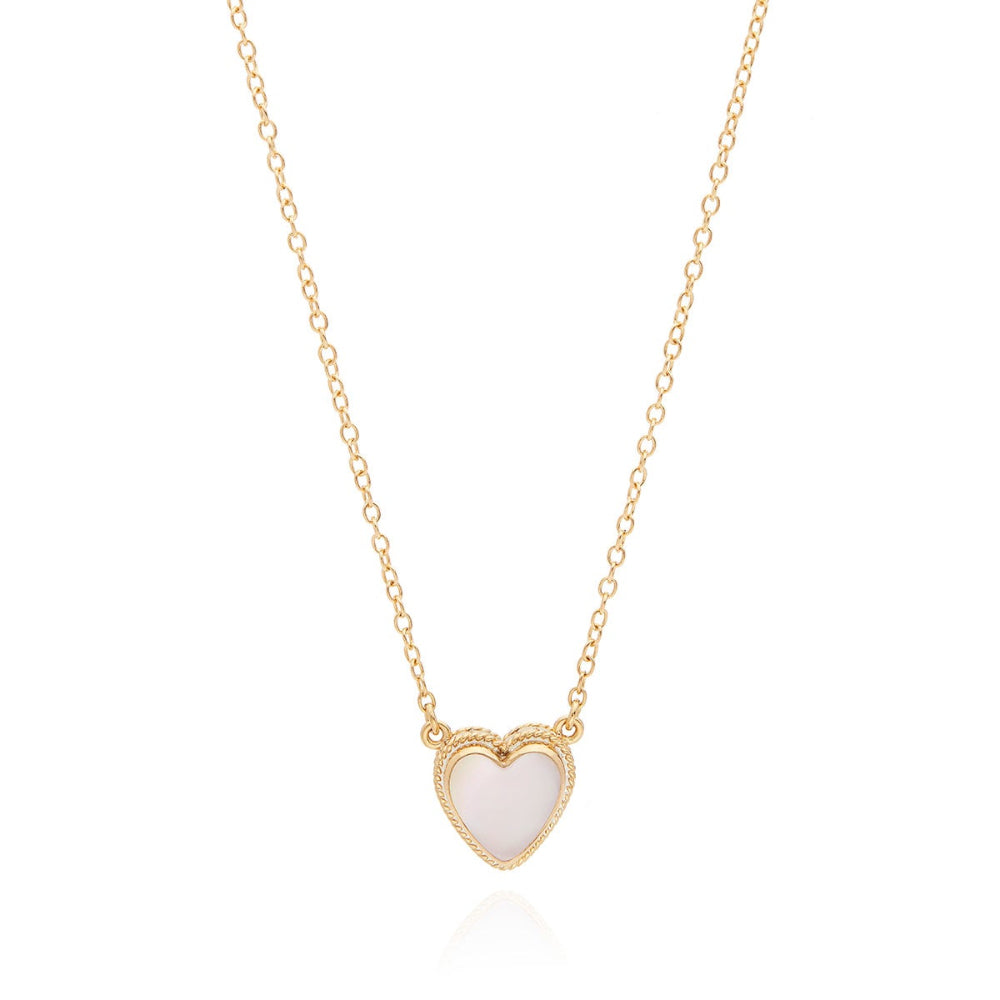 Anna Beck Engravable Rose Quartz Heart Necklace 16-18"