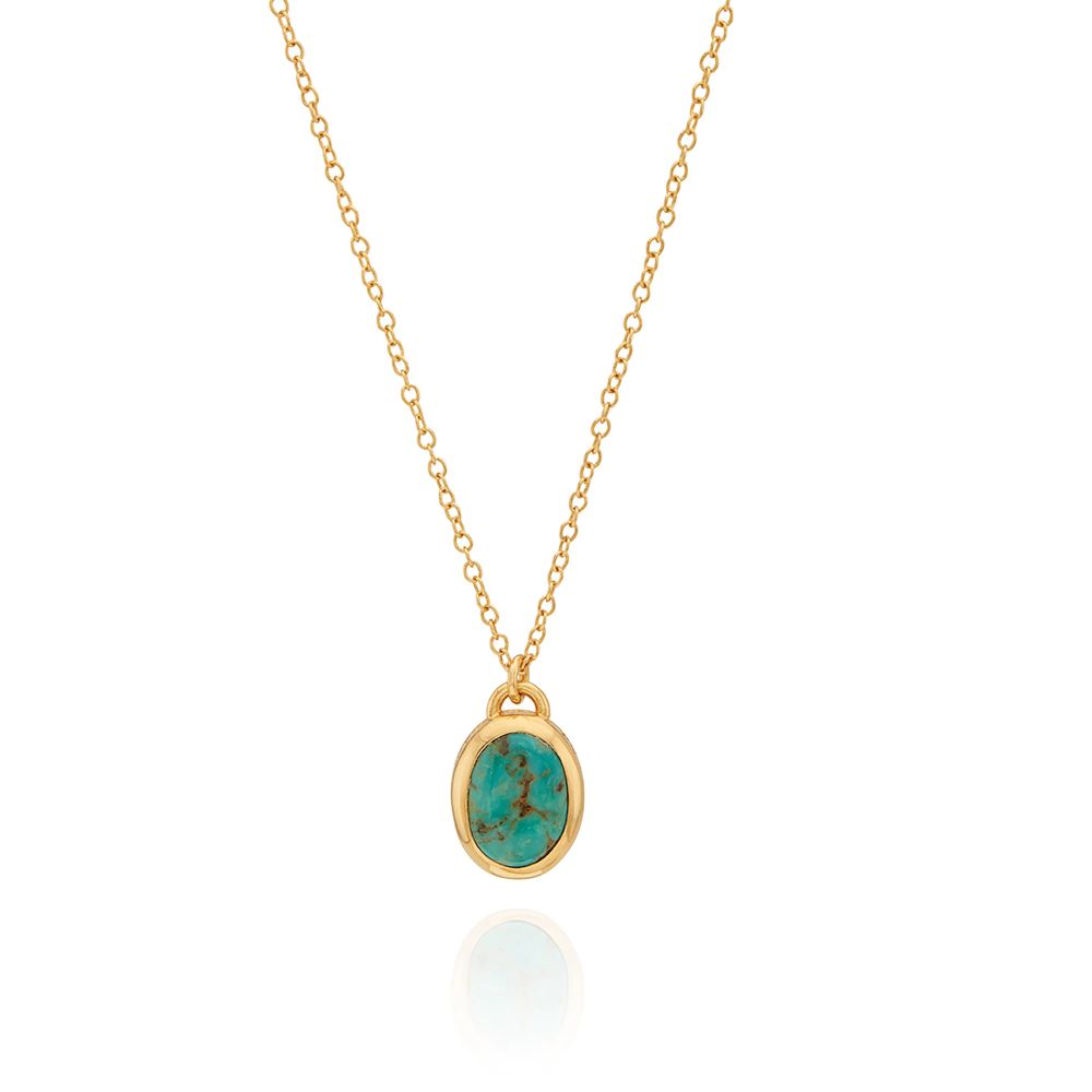 Anna Beck Medium Turquoise Oval Pendant Necklace