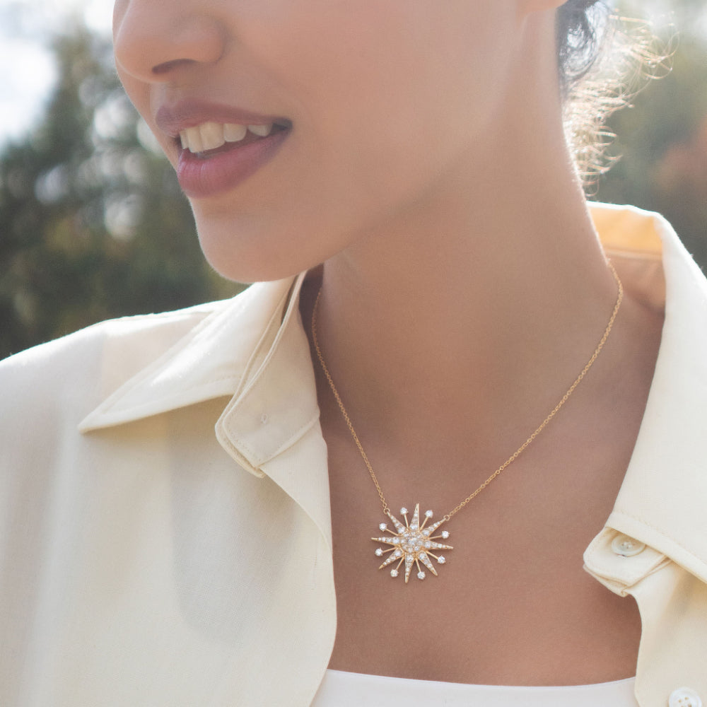 Monica Rich Kosann Diamond Star Charm Necklace