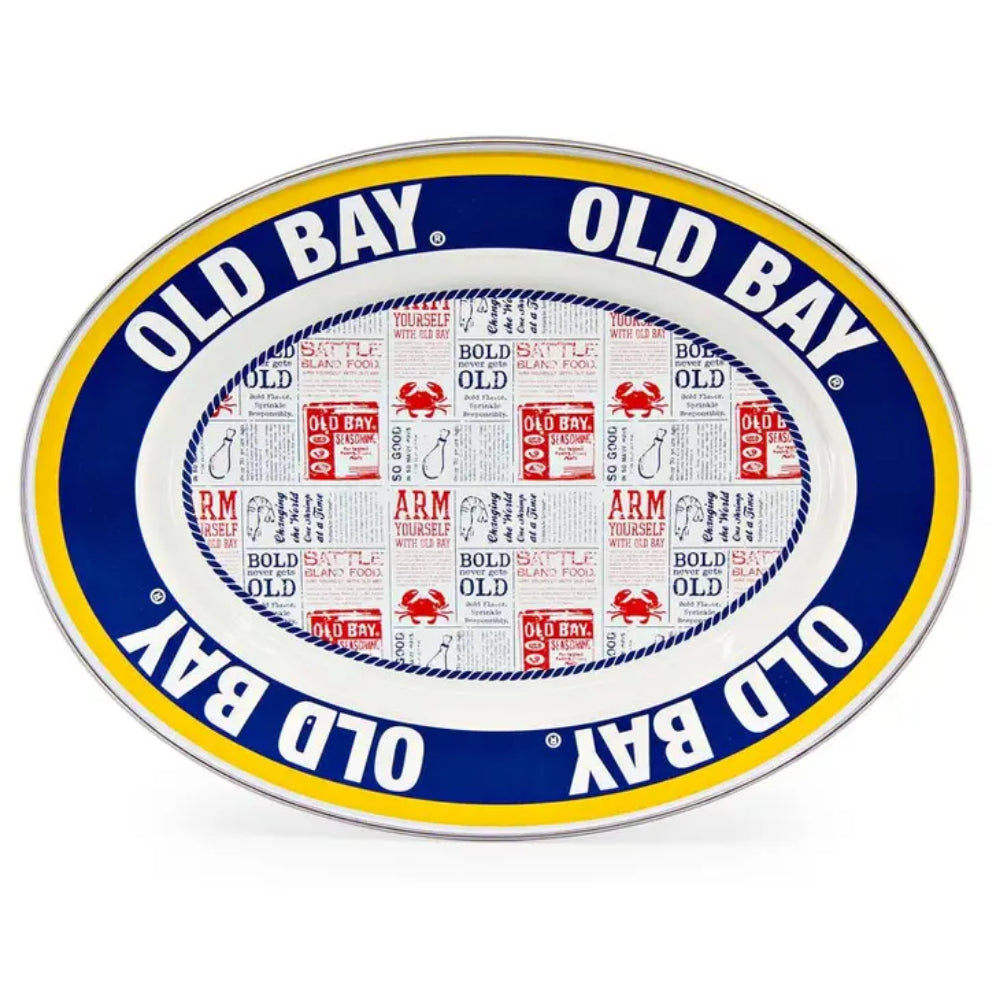 Golden Rabbit Old Bay Oval Platter
