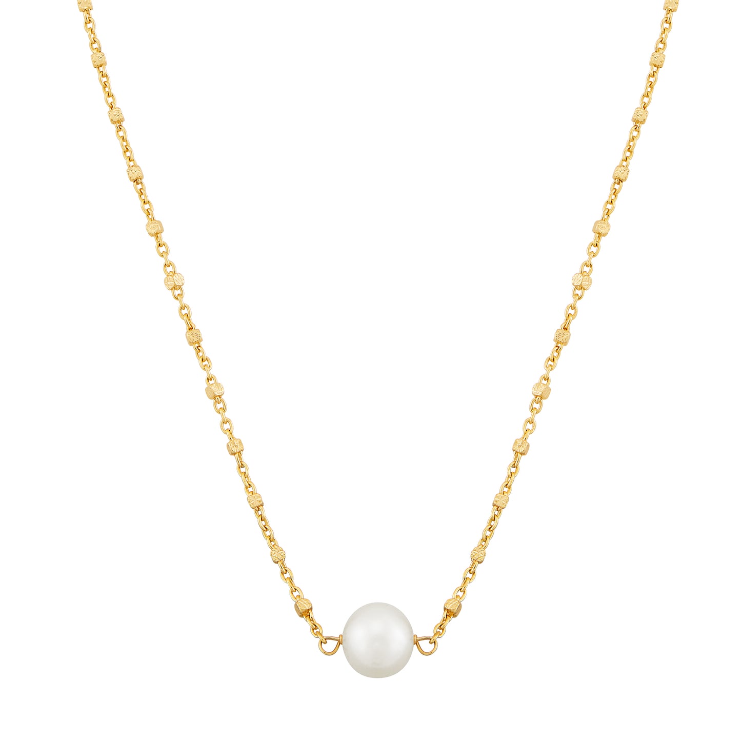 Honora 14kt Yellow Gold Solitaire Pearl Necklace