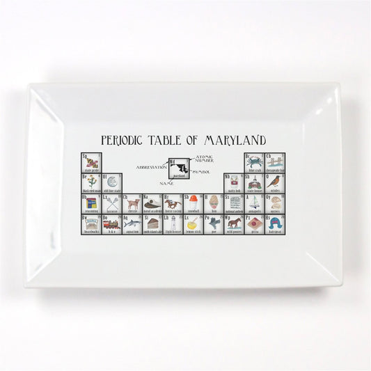 Dishique Periodic Table of Maryland Platter