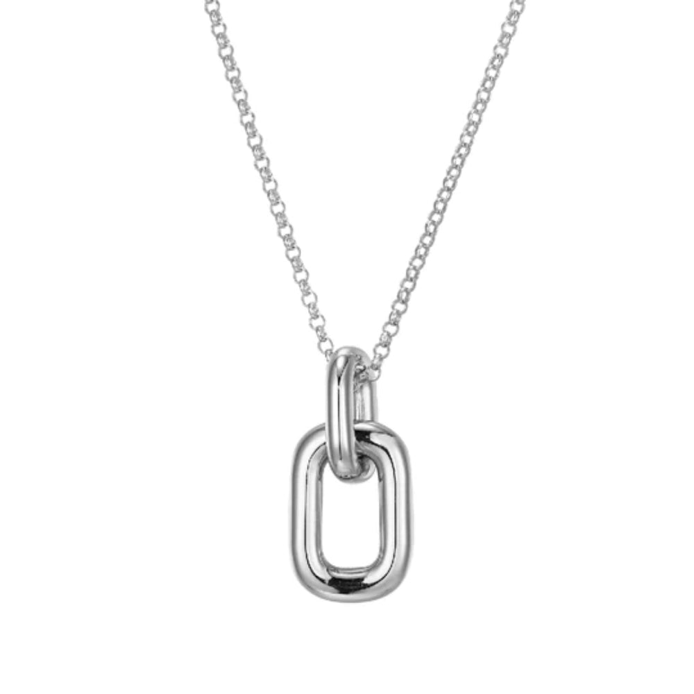 Elle "Simpatico" Square & Circle Link Pendant Necklace