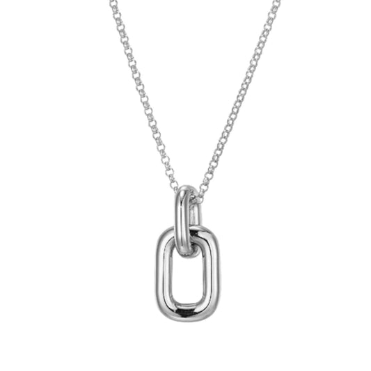 Elle "Simpatico" Square & Circle Link Pendant Necklace