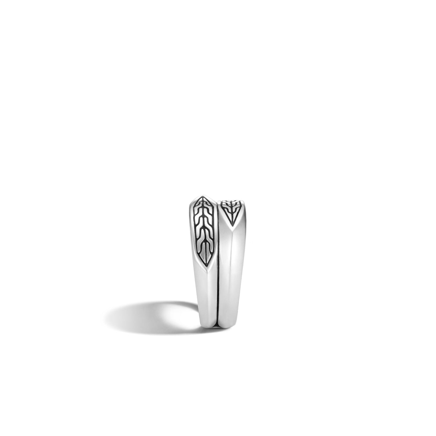 John Hardy Gents Classic Chain Motif Stacked Signet Ring