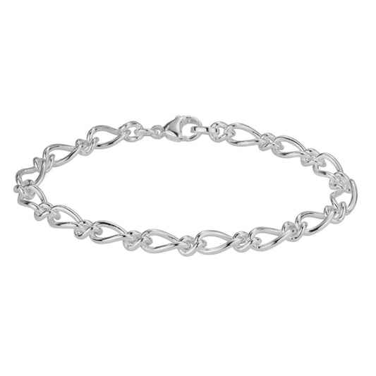 Sterling Silver Figaro Link Bracelet