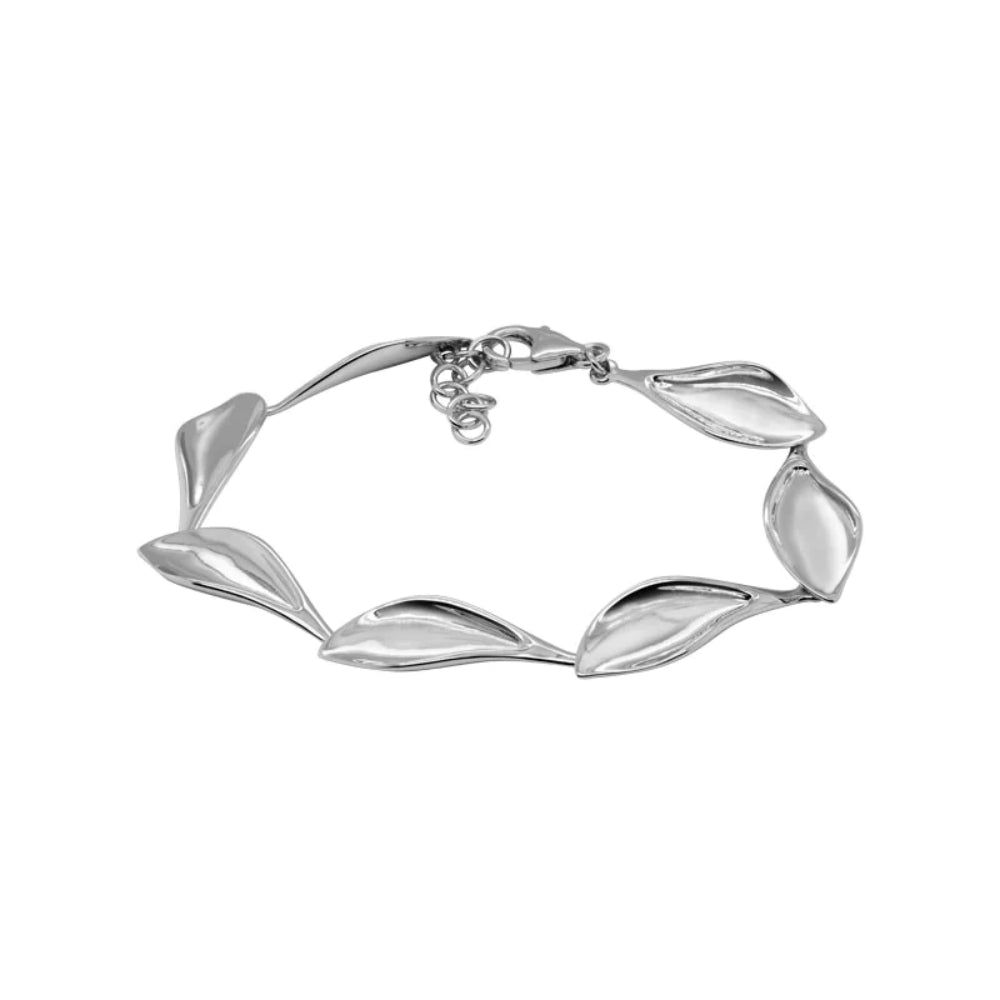 Silver Teardrop Link Bracelet