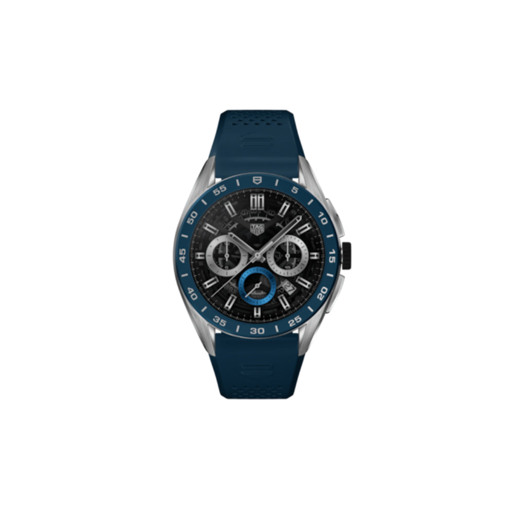 Tag Heuer Connected Calibre E4 - 45mm Steel/Blue Rubber