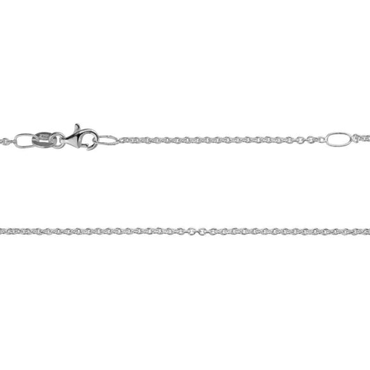 Sterling Silver 1.6mm Adjustable Cable Chain