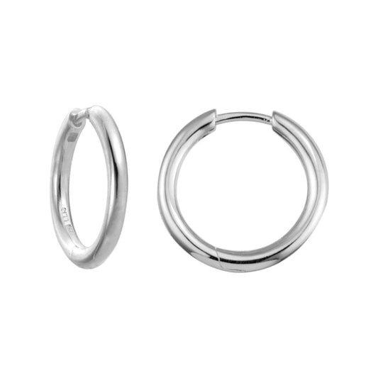 Sterling Silver Endless Clasp Hoop Earrings