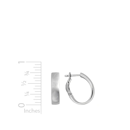 Sterling Silver Oval Hoop Earrings