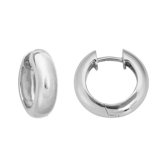Sterling Silver Round Hoop Earrings