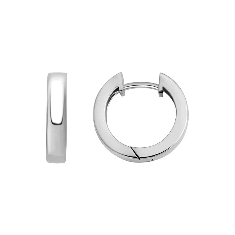 Sterling Silver Square Edged Hoops