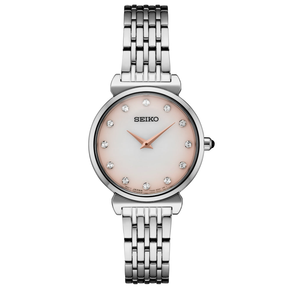 Seiko Essentials Collection 30mm Pink Mother of Pearl Dial Quartz SFQ803