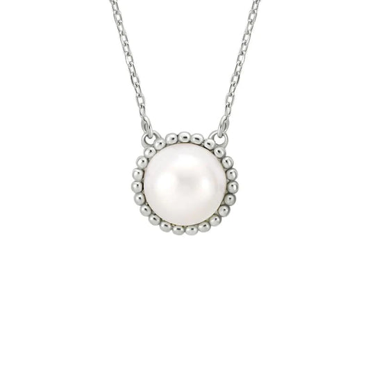 Sterling Silver Pearl Pendant Necklace