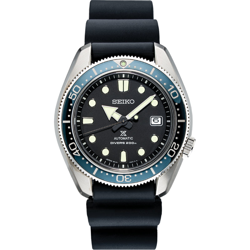 Seiko Prospex Collection Diver 44mm Black Stainless Steel and Rubber Automatic SPB079