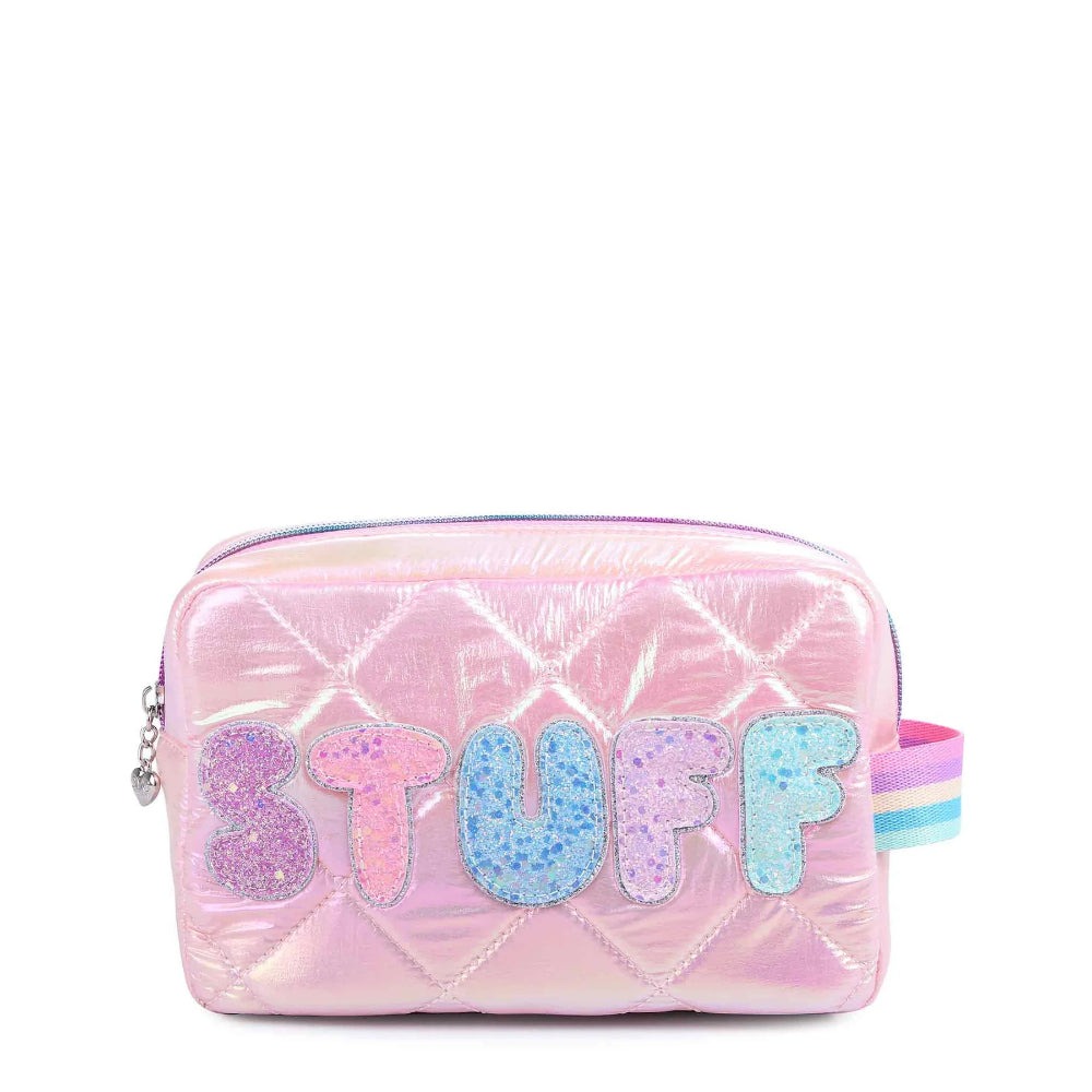 Quilted Puffy Cosmetic Makeup Bag Pouch