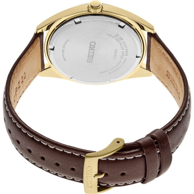 Seiko Essentials Collection 40mm Champagne Dial/Brown