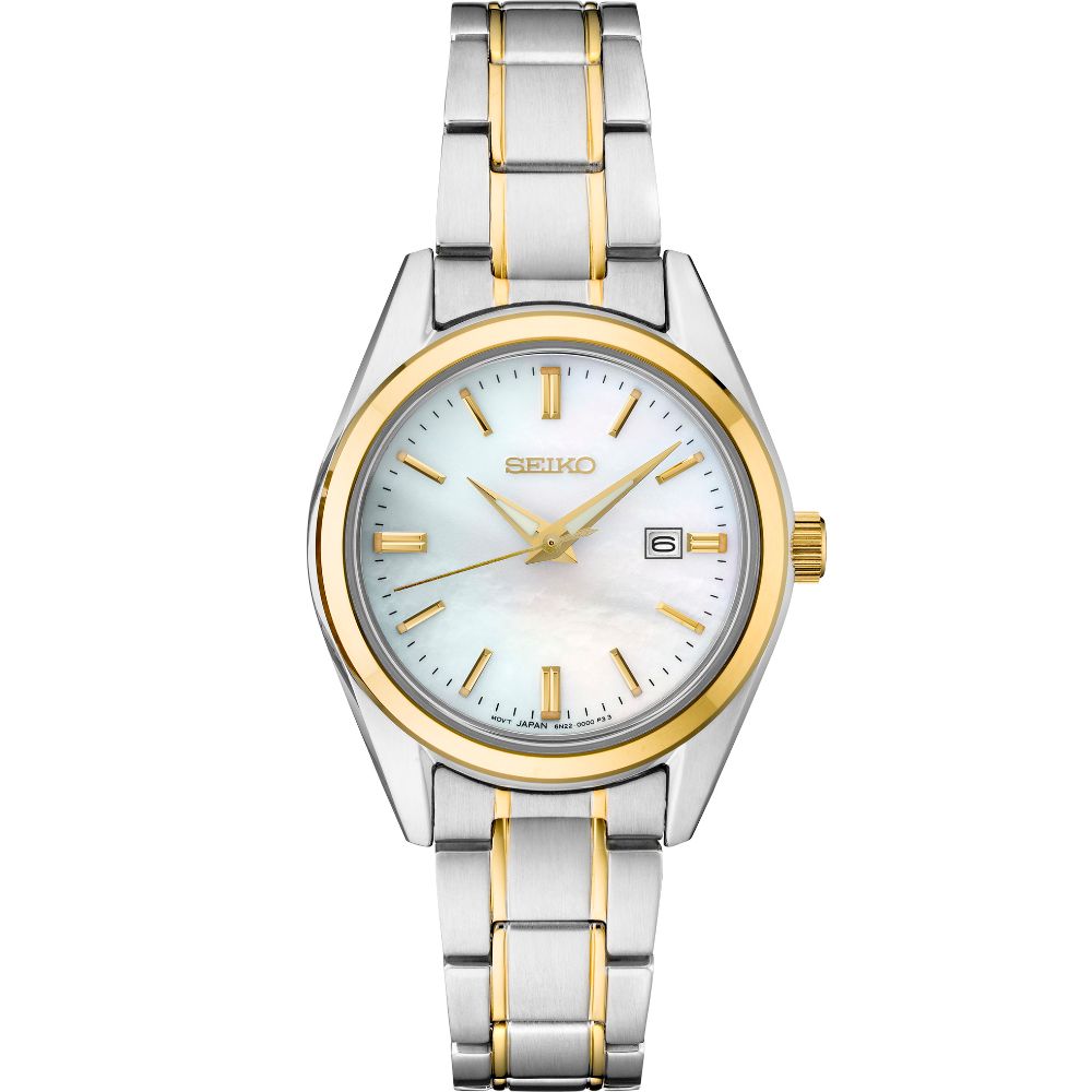 Seiko Essentials Collection Mother Of Pearl Dial Two-Tone Quartz SUR636