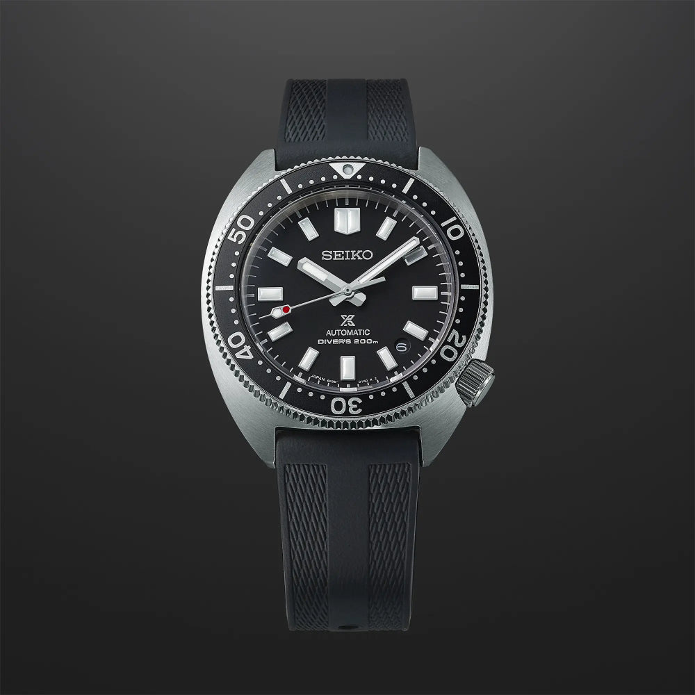 Seiko Prospex Collection 41mm Automatic Divers Watch - Black Dial and Silicone Strap