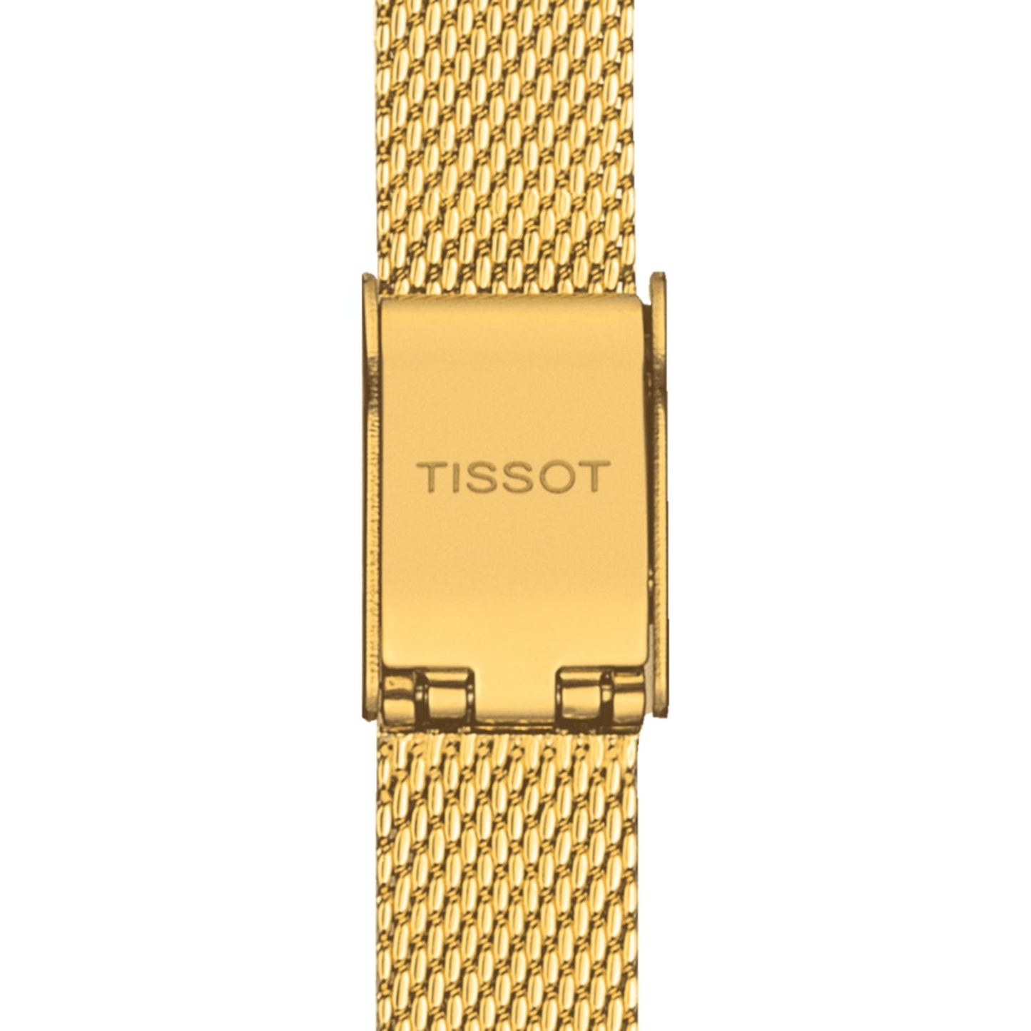 Tissot Lovely Square 316L stainless steel case with yellow gold PVD coating