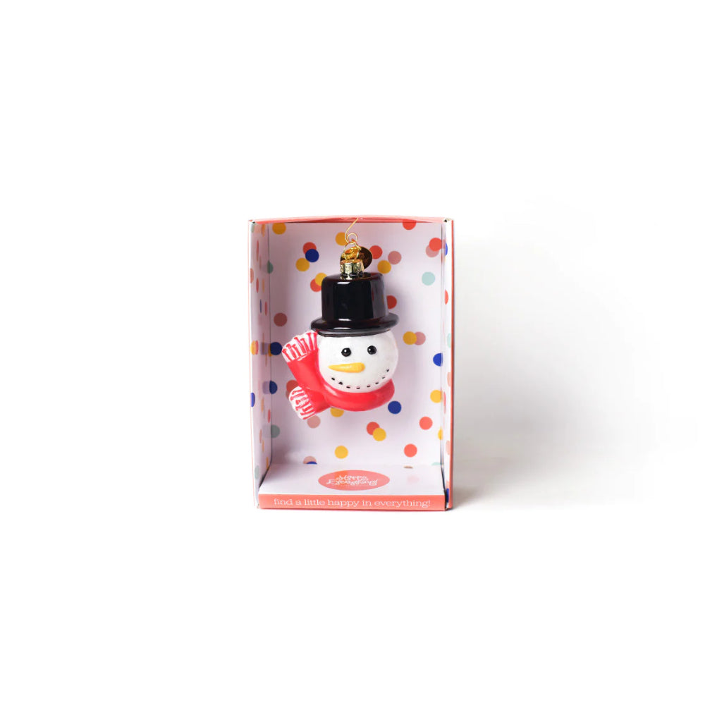 Happy Everything Top Hat Frosty Shaped Ornament