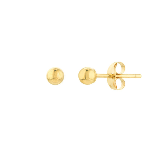 14k Gold Ball Stud Earrings