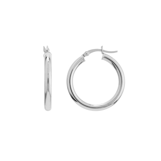 Sterling Silver Polished Hoop Earrings