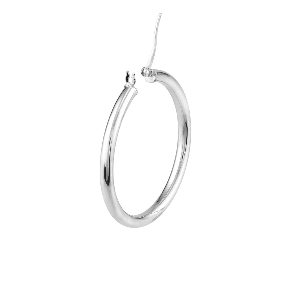 Sterling Silver Polished Hoops